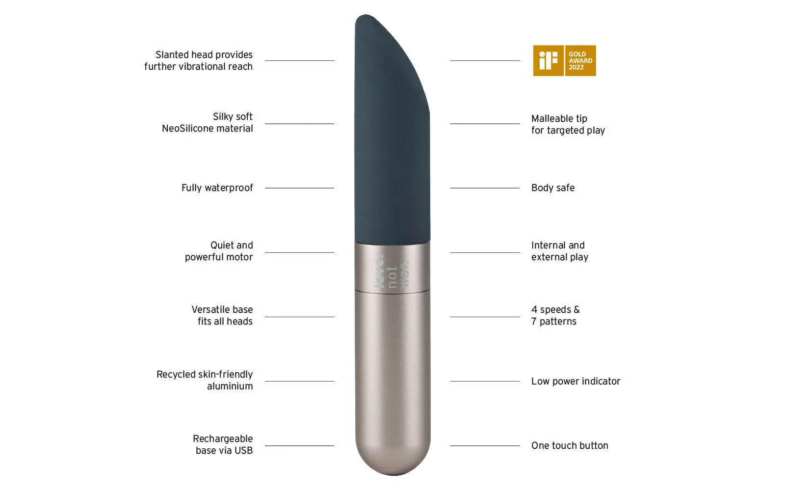 Amore - Quiet Bullet Vibrator for Clitoral Stimulation feel collective Amore - Quiet Bullet Vibrator for Clitoral Stimulation feel collective